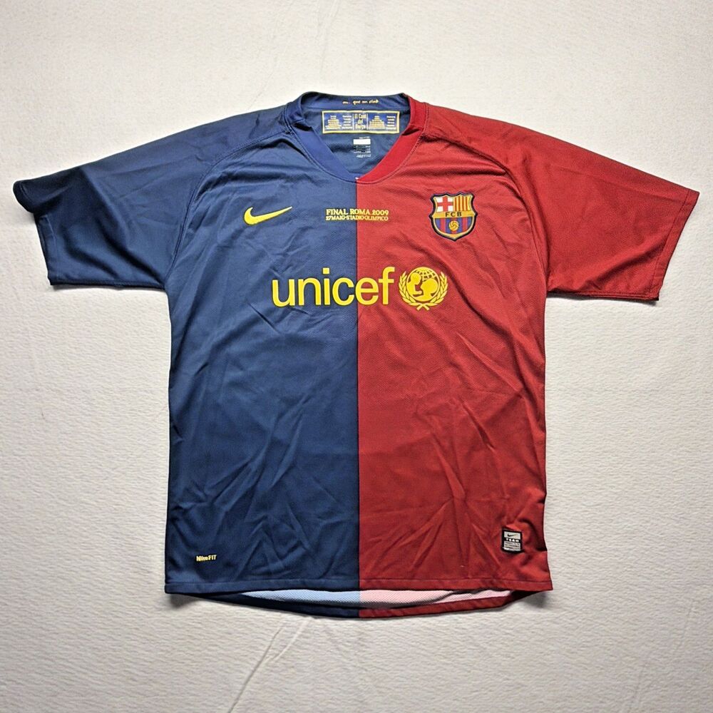 Nike Barcelona 2008/09 Henry #14 UCL Champions League Final Roma Jersey Men's XL